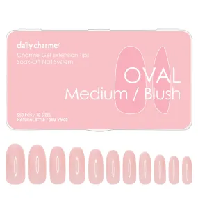 Charme Gel Extension Tips / Oval / Medium / Blush