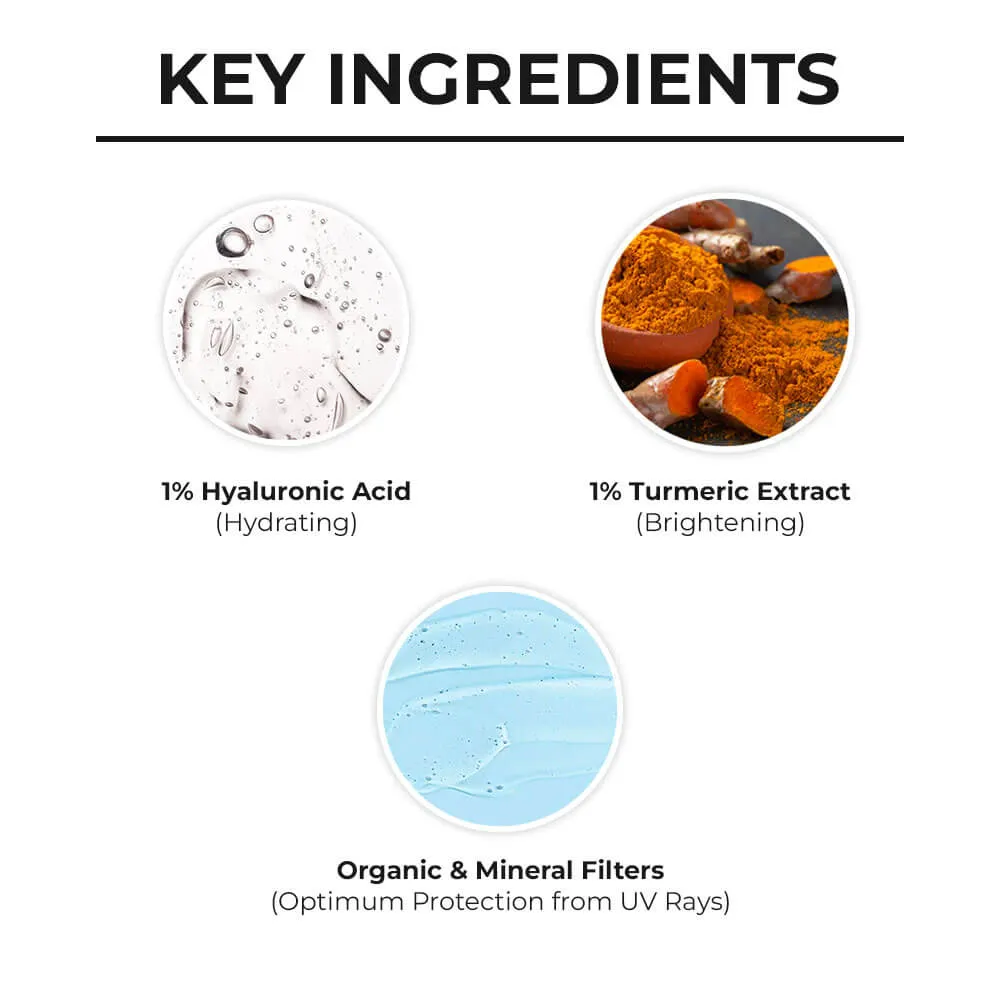 Haldi & Hyaluronic Acid Sunscreen - 80gm