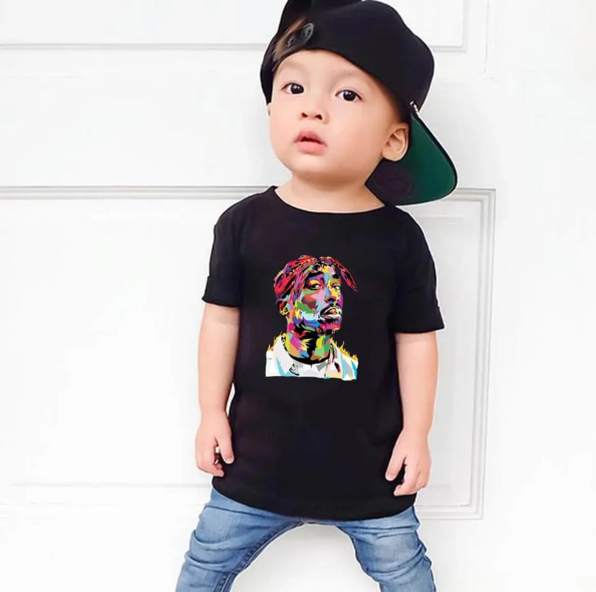 Kids Tupac Tee - Graffiti Face