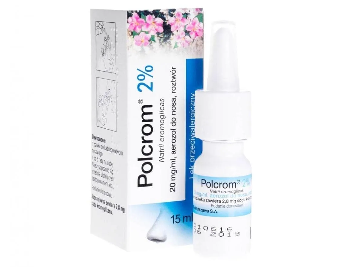 POLCROM 2% nasal spray 15ml, 3 years , allergic reaction