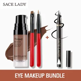 SACE LADY Black Long Lasting Eye Liner Pencil Waterproof Eyeliner Henna Eyebrow Gel Tint Makeup Brush Set Make Up Paint Cosmetic