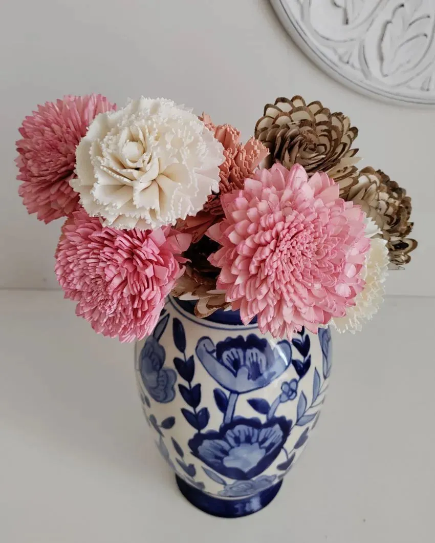 Zuri Sholapith DIY Flower Bunch | Vase Not Included | 11 Flower Heads